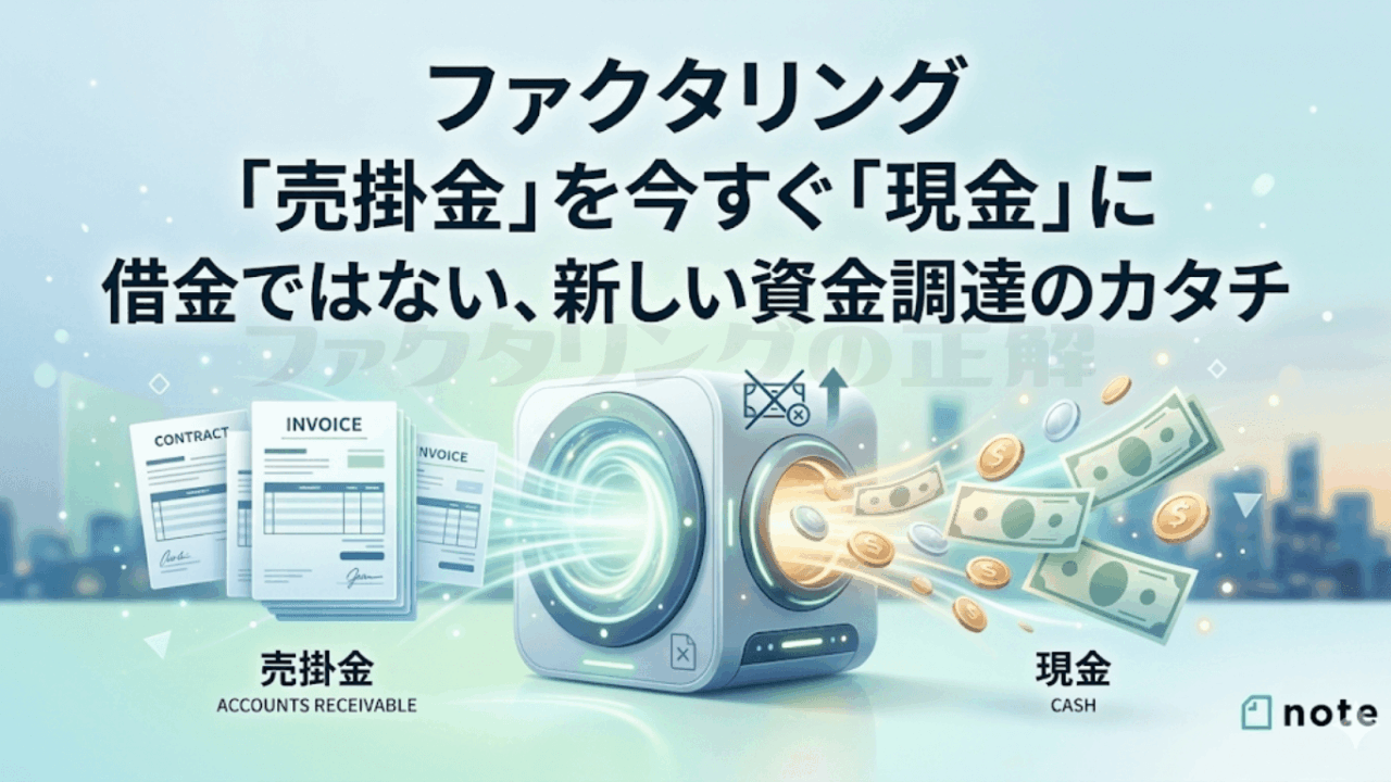 ファクタリングとは「売掛金」を今すぐ「現金」に変える、借金ではない、新しい資金調達のカタチです。